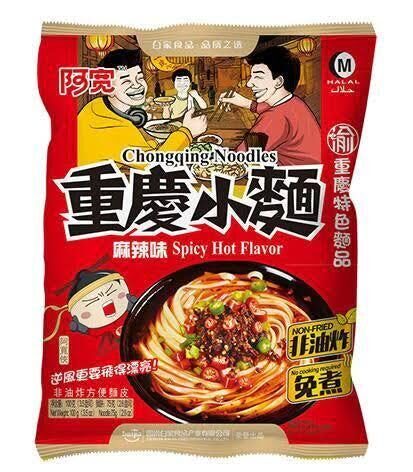 AK Chongqing Vürtsikad Kuumad Nuudlid Kotis 100g